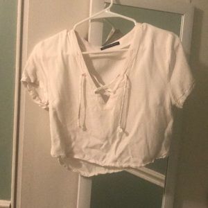 Brandy Melville lace up crop top!